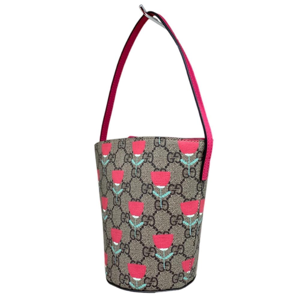 Gucci Kim Seung yeon GG Bucket Bag Shoulder Supreme Rose Red
